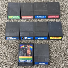 Mattel Intellivision II Console Bundle 10 Games All Cables 2 Controllers Tested