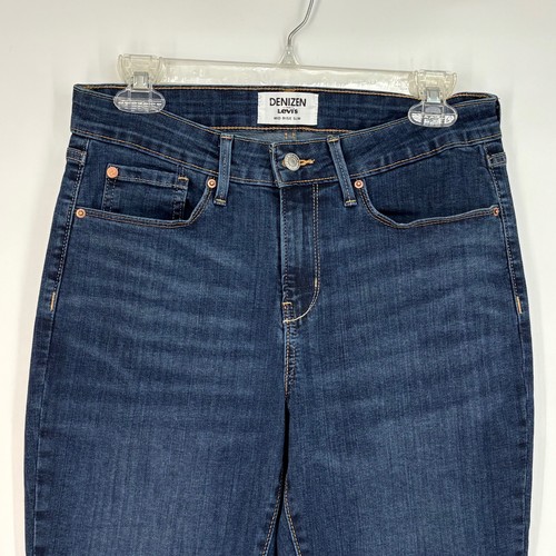 Denizen by Levi's Womens Size 10 Mid Rise Slim Leg Jeans Medium Blue Five Pocket - Picture 2 of 8