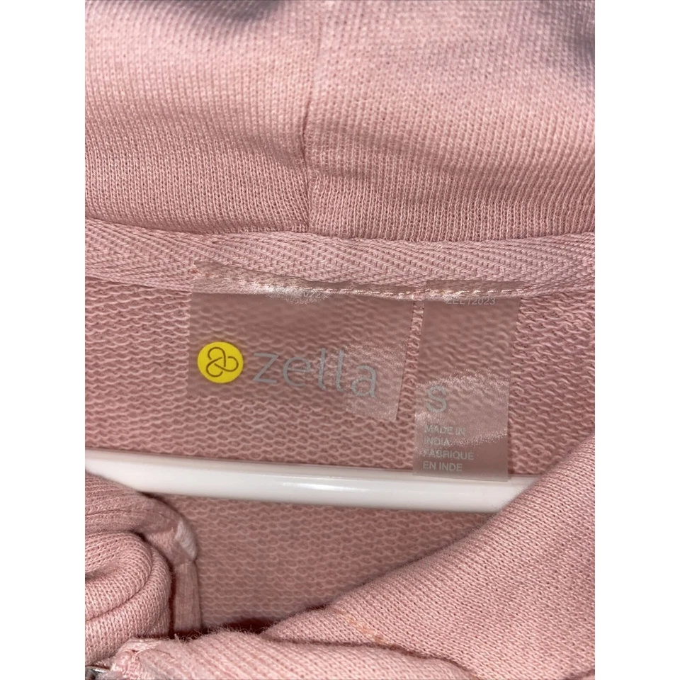 Толстовка с капюшоном женская ZELLA West Coast асимметричная на молнии розовая размер маленький - Изображение 3 из 4