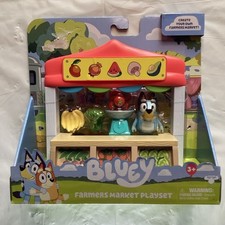 Bluey 9-piece Summertime Famers Market Playset Figurine Toy Set NEW