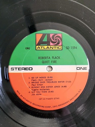 Roberta Flack – Quiet Fire Atlantic SD 1594 Vinyl LP Record RI 1972 - Picture 2 of 13