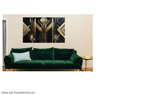 Canvas Art Geometric Red Abstract Wall Picture Poster Print - Picture 12 of 22