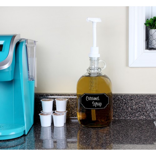 64oz Half Gallon Clear Glass Pump Bottle w White Pump, 2QT Soap/Liquid Dispenser - Picture 2 of 10