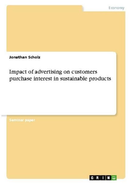 Impact Of Advertising On Customers Purchase Interest In Sustainable Products Jon-image