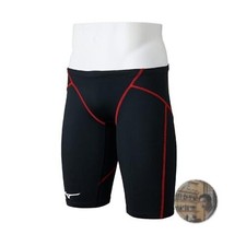 Mizuno GX Sonic Stream Men's Competitive Swimwear Half Spats Size L Black New