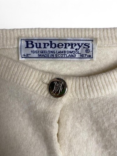 1980s Burberrys Argyle Cardigan – Geelong Wool, Made in Scotland - Picture 2 of 4