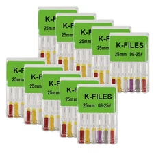 Endo Root Canal File K-files Stainless Steel #15-40 Hand Files 60Pc 25MM Dental