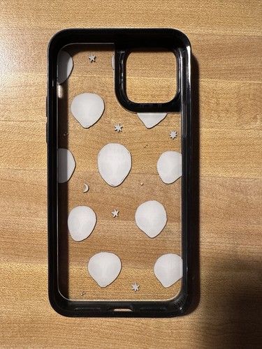 CASETiFY Clear iPhone 12 Hülle Weiß/Schwarz Ghost Design - Bild 2 von 4