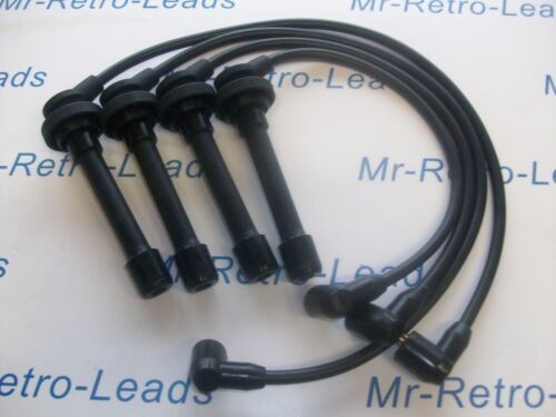 BLACK 8MM PERFORMANCE IGNITION LEADS FITS MICRA K12 K11 HATCH 1.0i 1.3i 1.4i 16V - Picture 1 of 4