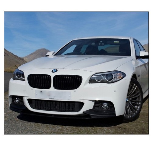 For 11-16 BMW F10 528i 535i 550i M Tech Performance Front Bumper Lip Matte Black - Picture 7 of 7