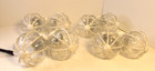 IKEA Blast Glass Globe Curtain Finial LOT of 8 - EUC White & Clear Glass Finials