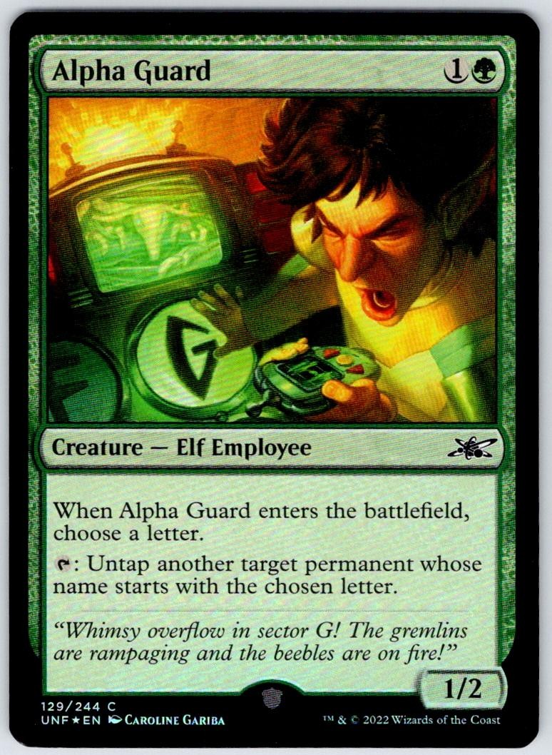Alpha Guard 129 Common Unfinity Magic: The Gathering Foil Near Mint