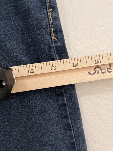 Cat And Jack Mid Rise Super Stretch Straight Jeans In Size 14 In Blue Color - Picture 4 of 9