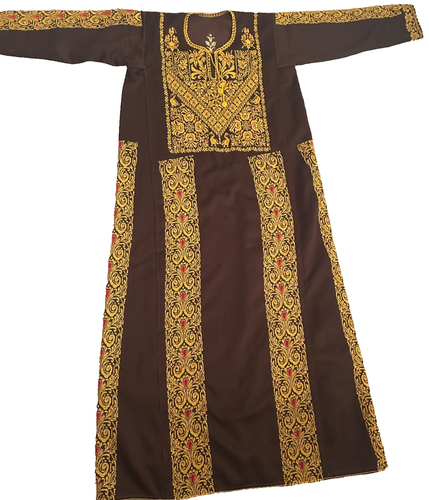 Vintage Authentic Palestinian handmade 100% embroidered dress thobe (Tatreez) - Picture 2 of 19