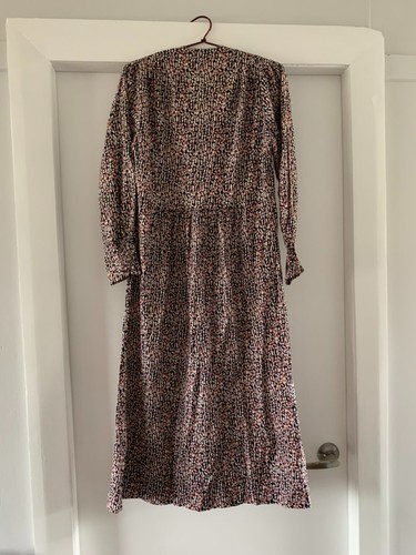 Morrison Dress 1 long sleeve button down midi dress vneck cotton pink blue speck - Picture 6 of 6