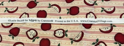 Leslie Beck For VIP by Cranston Apple Stripe Cotton Fabric 44” W x BTY - Picture 3 of 3