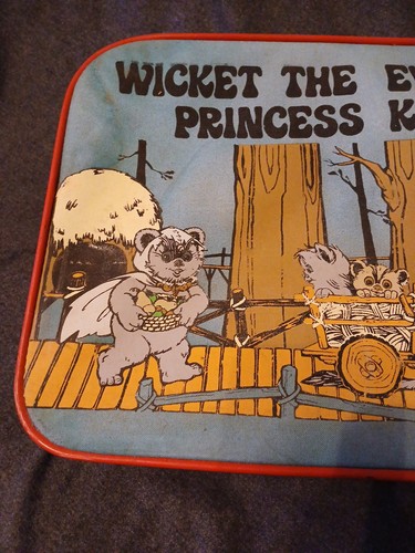 Piccola valigia vintage 1983 Star Wars Wicket The Ewok + Principessa Kneesa - Foto 9 di 16