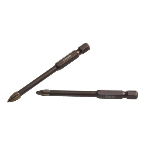 Heavy Duty 6mm Tile Porcelain Drill Bit for Marble Ceramic Glass 10x Pack - Picture 7 of 23