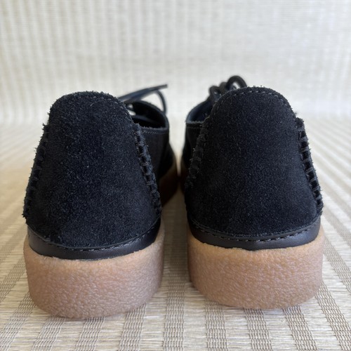 Scarpe basse Clarks Oakpark uomo taglia 9 nere scamosciate stringate suola gomma casual comode - Foto 15 di 19