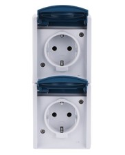 Busch Jaeger Ocean Feuchtraum IP44 Aufputz blaugrün Steckdose Schalter Taster