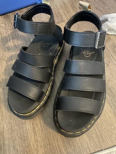 Doc Martens Blaire Damen-Sandalen Größe 7 schwarz Leder Gladiator verstellbar - Bild 11 von 16