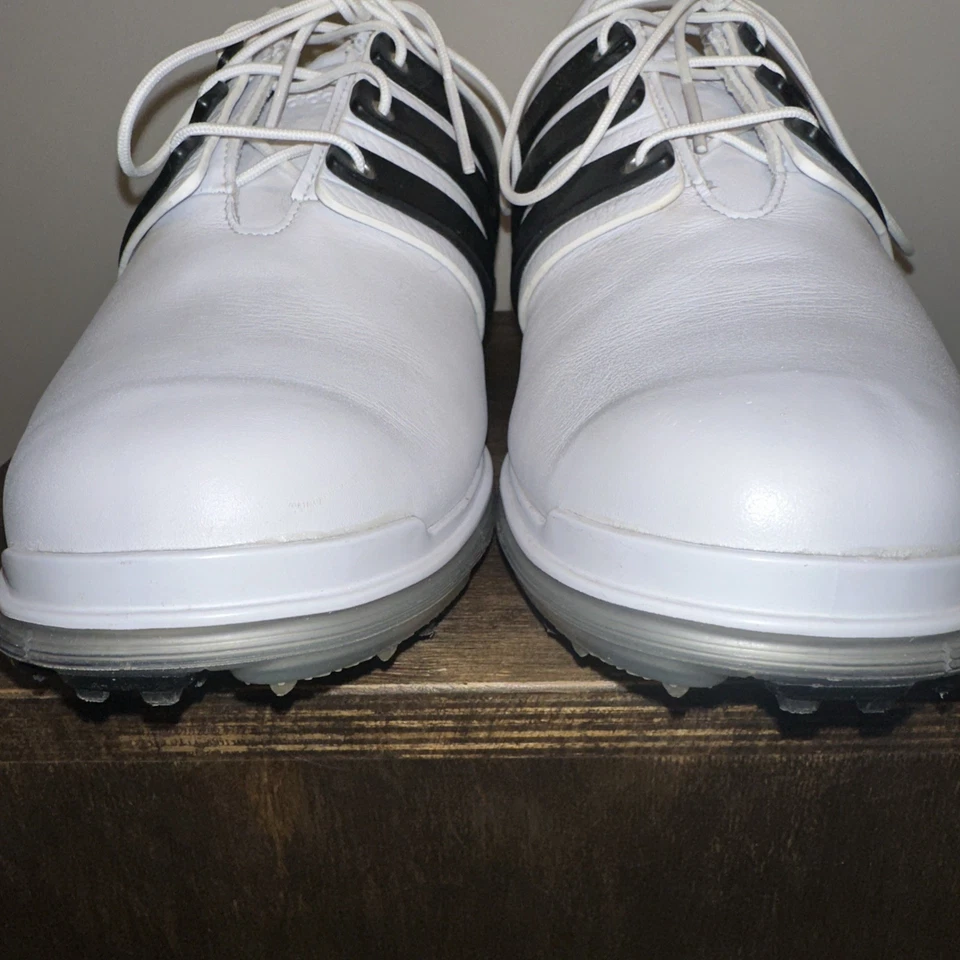 Zapatos de golf Adidas Adipure de cuero negro/blanco para hombre 11,5 EE. UU. Foto 2 de 4