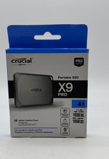 NEW -Crucial X9 Pro 4TB Portable SSD - 1050MB/s Read/Write, Water/Dust Resistant
