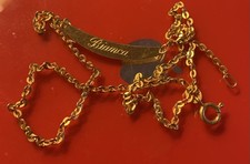 16" ENGRAVED EUROPEAN NAME PLATE AND CHAIN " BIANCA" 18KT  750 ITEM  4