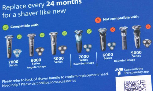 Philips Norelco SH71/52 Replacement Shaving Head NEW SEALED Series 7000 SH71 - Picture 3 of 3