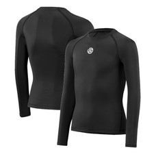 Skins Kid's Baselayer Top (Size 9-10Y) Black Series 1 Compression LS Top - New