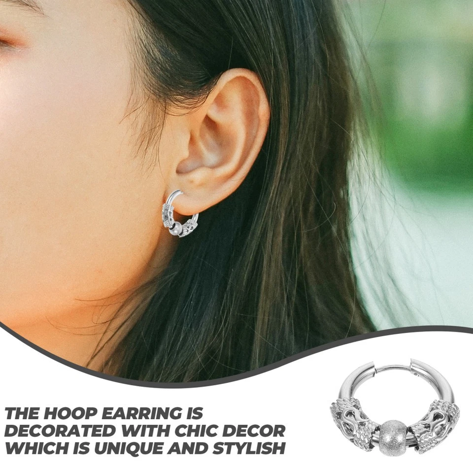 Boucle D'oreille Dragon Boucles D'oreilles Pendantes D'oreilles Déclaration - Photo 3/4