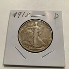 1918  D 50C Walking Liberty Half Dollar Exact Coin Shown ￼