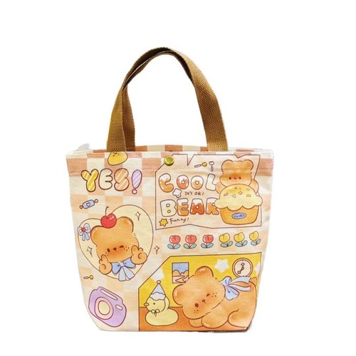 Cartoon Bear Handbag Portable Tote Bags New Lunch Bag - Picture 13 of 17