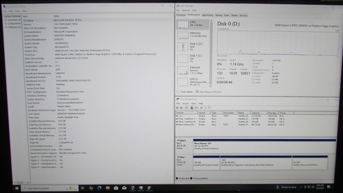 Lenovo Thinkcentre M715q Ryzen 5 PRO 2400GE 3.2GHz 16GB 256GB m.2 500GB HDD W10P - Picture 8 of 9