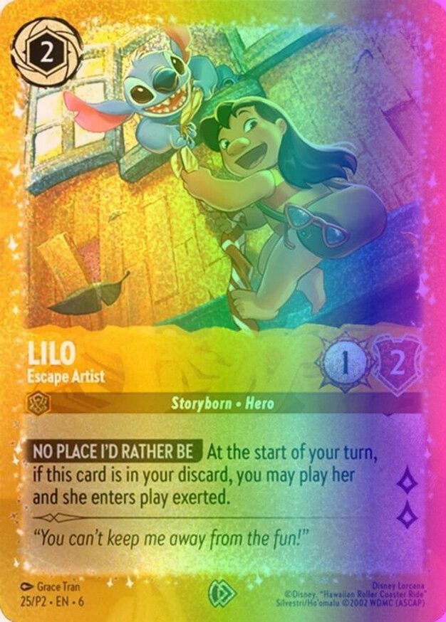 ロルカナ ディアブロ foil Lorcana Lilo - Escape Artist (25/62) Disney Lorcana Promo