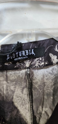 Disturbia Women's Thalia Button up Playsuit Romper Black Floral Size 4 NWT - Picture 7 of 11