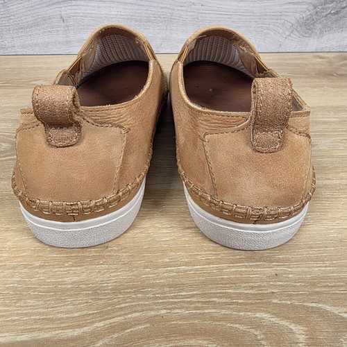 Clarks Mesh Casual Slip On Men's Size UK 9.5 G Light Tan Brown Nubuck Loafer - Picture 9 of 18
