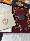 Joan Rivers Enamel Hearts and Flowers 26" Necklace 19 Charms Original box Coa