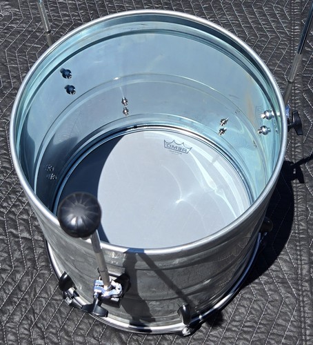 LP Latin Percussion Raw 16X16 Street Can Floor Tom Drum - Picture 4 of 4