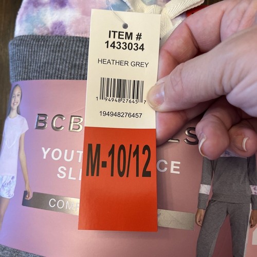BCBG Girls Youth 4-piece Gray, Pink, Purple Lounge Sleep Set Size M (10-12) NWT - Picture 3 of 5