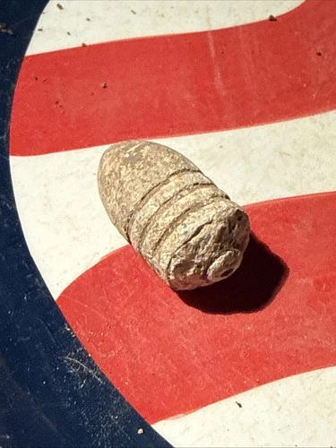 Dug Civil War  💥 🇺🇸 💣 Scarce Cleaner Bullet W Zinc Disc Base Intact