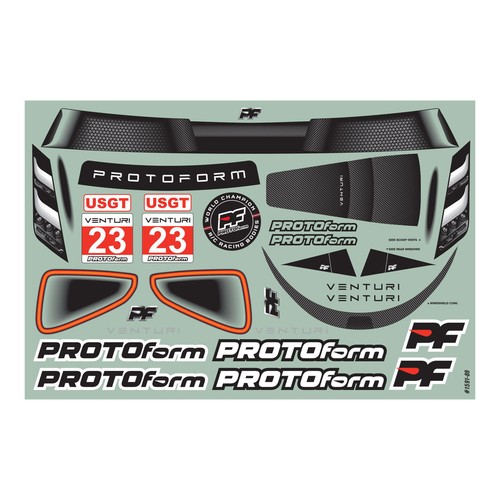 PRM159125 1/10 VENTURI GT CLEAR BODY FOR 190MM TC - Picture 2 of 8