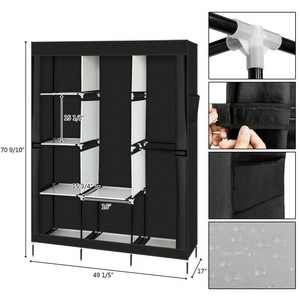 High Quality 71 4 Tier Portable Closet Wardrobe Clothes Rack High Quality 71 4 Tier Portable Closet
