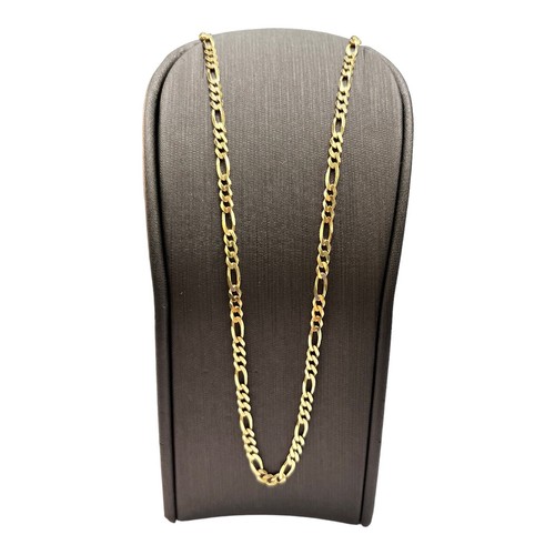 9ct 9k Yellow Gold Italian (3x1) Figaro Link Chain Necklace 7.49 Grams 61cm. New - Picture 2 of 8
