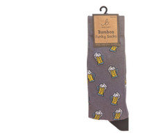 Mens Funky Bamboo Socks - Beer Party