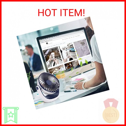 Aluan Desk Fan Small Table Fan with Strong Airflow Quiet Operation Portable Fan - Picture 2 of 2