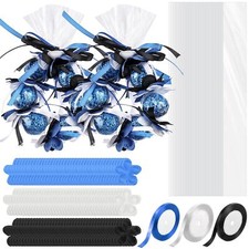 50 Sets Graduation Candy Lei Making Kit 23 Inch Transparent Plastic Cellophan...