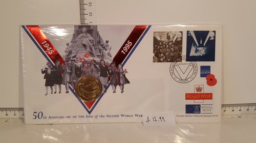 ( Lot 755a )  PNC BU COIN COVER 1995 £2  50th Anniversary of the End of the WW2 - Picture 1 of 3