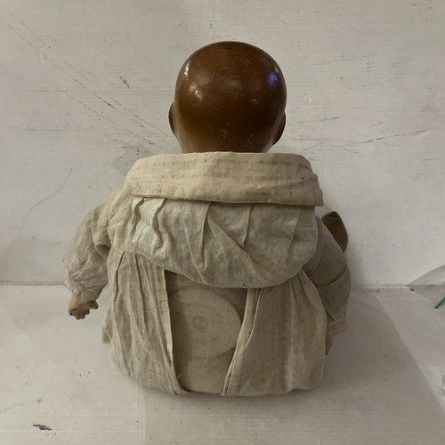 Early Vintage Ideal Composition & Cloth Body 16” Baby Doll W/ Non Working Cryer - Picture 4 of 10