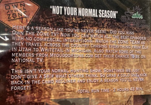 Own The Zone TV Best of Season 1 DVD (DVD, 2009) Deer Hunting NEW Free Shipping - Picture 3 of 3